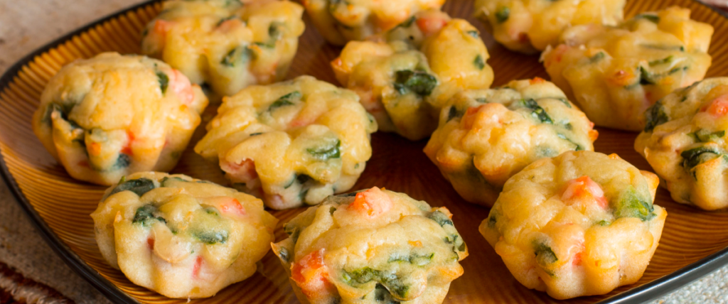 Muffin di salmone e spinaci